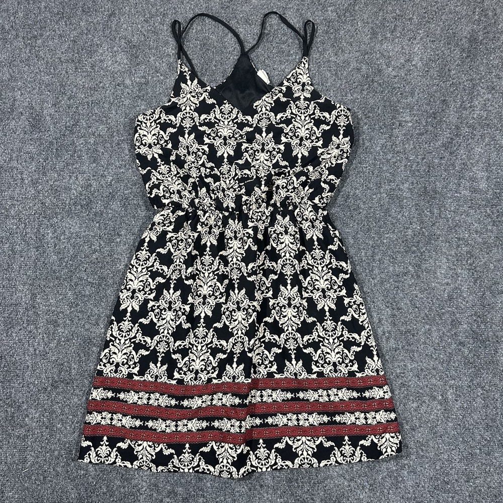 Pink Owl Dress Spaghetti Straps Black Cream Size‎ Small